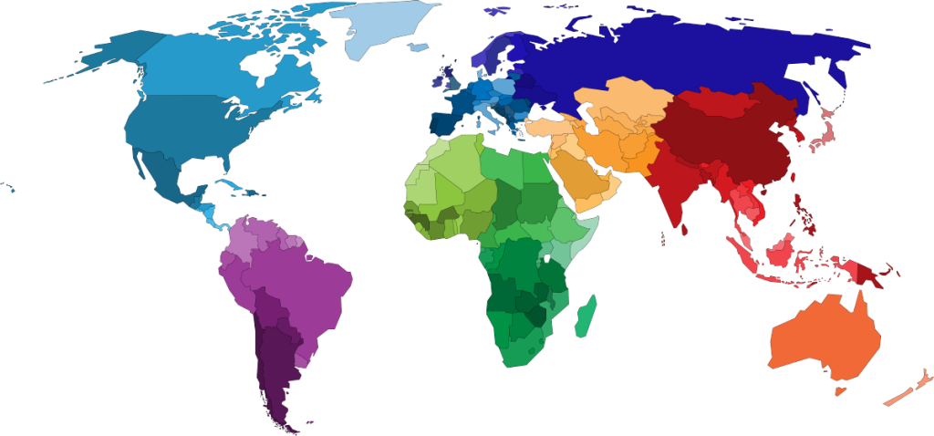 world map poligonal